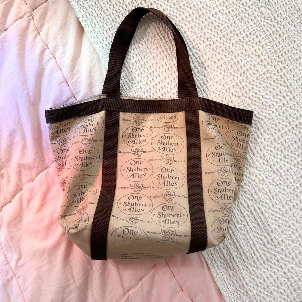 Deadstock Vintage NYC Tourist Souvenir Small Cotton Tote Bag One Shubert Alley